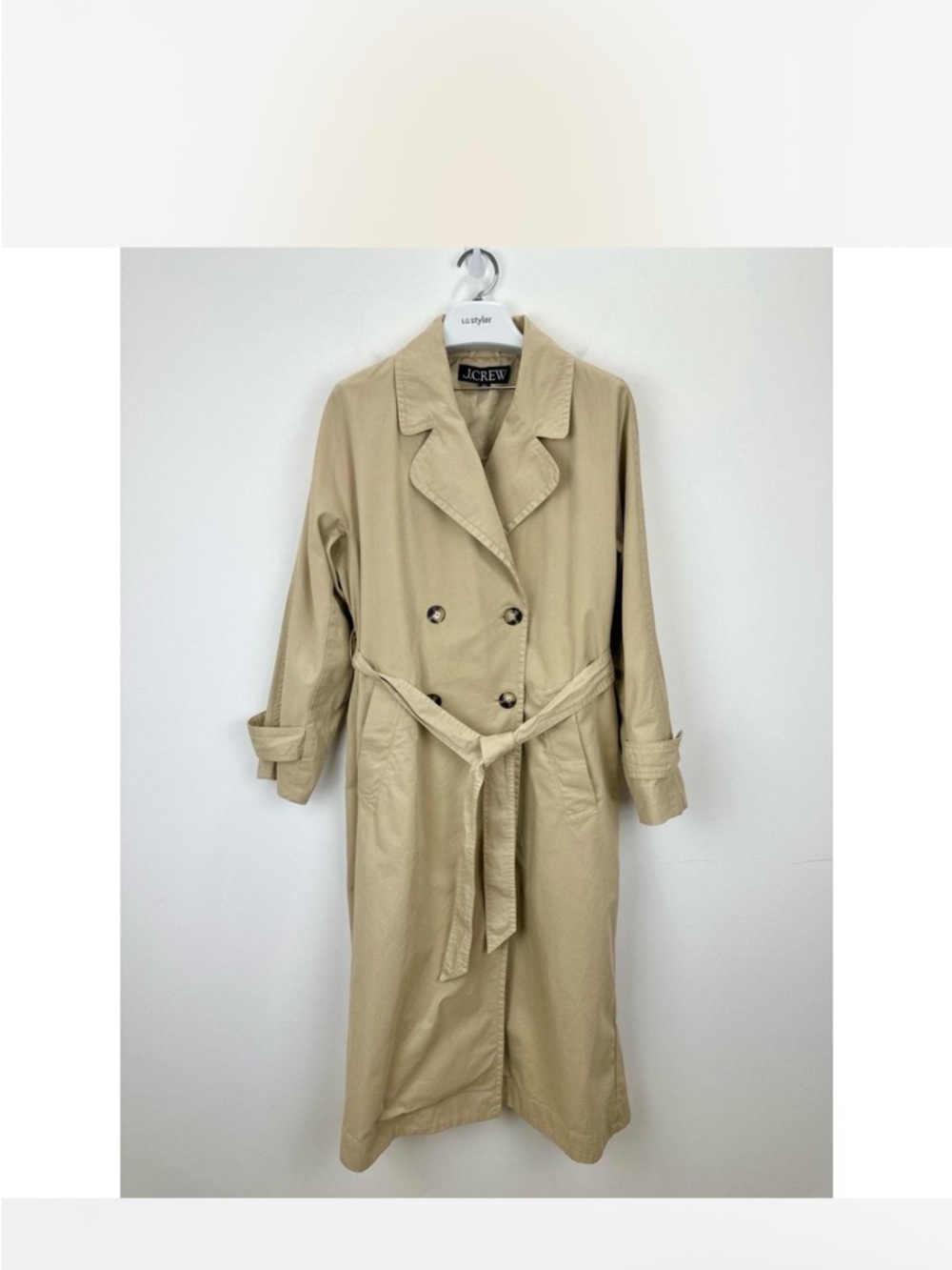 J. Crew Classic Double-Breasted Tan Trench Coat